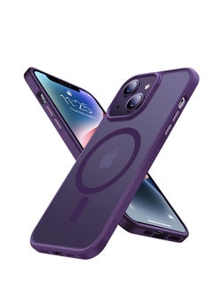 Buy INFOSUN iPhone 14 Case Cover Compatible with Magsafe Magnetic Designed Shockproof Case Translucent Matte Protective Cover Back Hard Cases with Magnet for iPhone 14 Case Purple in Saudi Arabia