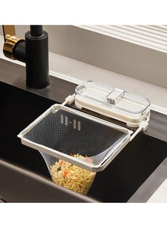 اشتري Rotatable Kitchen Sink Strainer with 100Pcs Filter Mesh Bags and Suction Cup Sink Strainer Rack Sink Filter Holder Sink Food Catcher Sink Waste Strainer for Kitchen Decor White في السعودية