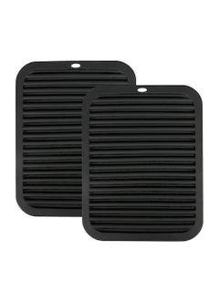 اشتري 2 Pack Silicone Trivets Mats Heat Resistant Hot Pads for Kitchen Counter Multi-Purpose Drying Trivet Mat في الامارات