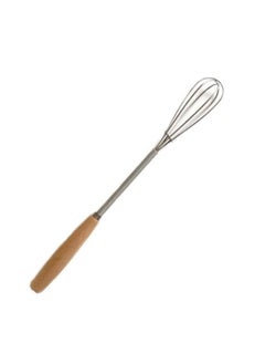 Buy "Small Manual Egg Beater - Stainless Steel Whisk with Wooden Handle for Making Cream Foam and Drizzling Sauces in Small Bowls, Perfect for Whipping Eggs, Cooking, and Mixing Ingredients" in Egypt