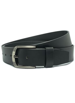 Buy Classic Milano Genuine Leather Belt Men Semi Casual Belt for men Men's belt DDL Smooth 40MM (Black) by Milano Leather in UAE