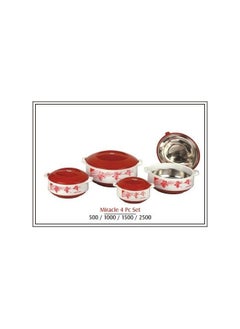 اشتري 4pc Hot Pot Insulated Food Warmer  Hotpot thermal in brown في الامارات