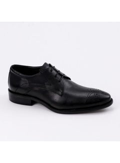 Buy Men Genuine Leather Oxford Lace Up Shoes Black in Egypt