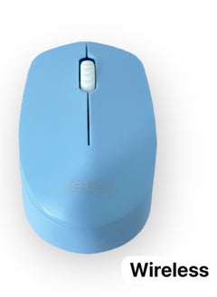 اشتري mouse wireless jedel 2.4ghz cyan color في السعودية