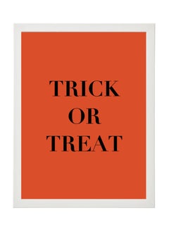 Buy Halloween Trick or Treat Framed Poster 30x40cm - Spooky Halloween Wall Art Decor for Kids' Rooms, Home, Nursery, or Party -  Halloween Decoration Gift in UAE