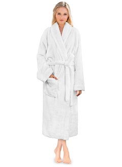 Buy Premium Womens Plush Soft Robe Fluffy, Warm, Fleece Sherpa Bathrobe in Saudi Arabia