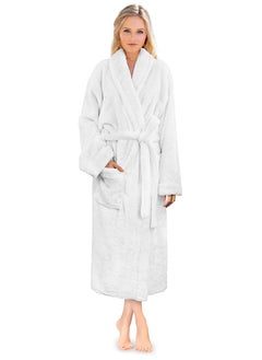 Buy Premium Womens Plush Soft Robe Fluffy, Warm, Fleece Sherpa Bathrobe in Saudi Arabia