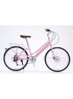 اشتري Lady Bike 24 Inch Retro Urban Bicycle Women Step-Through 7 Speed Commuter في الامارات