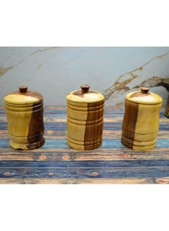 Buy Sugar set 3 pieces handmade from healthy wood 100% natural in Egypt