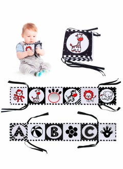 اشتري Baby Toys 0-6 Months, Black and White High Contrast Sensory, Three-Dimensional Can Be Bitten Tear Not Rotten Paper 0-3 Years Old Newborn في الامارات