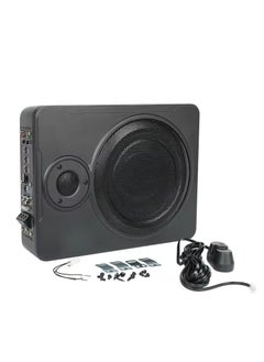 Buy 10 Inch Low Profile Amplified Subwoofer System 800 Watt Compact Enclosed Active Under Seat Car Audio Subwoofer with Built in Amp Powered Car Subwoofer with Low & High Level Inputs Black in UAE