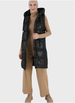 Buy Hooded Pocket Detail Vest in UAE