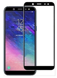 Buy Samsung Galaxy A6 Plus (2018) Full Cover 3D Tempered Glass Screen Protector - Black in UAE