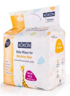 Buy Cocoon Baby Wet Wipes Sensitive Skin Twin Pack 3x60 Pieces - 1 Pack in Saudi Arabia