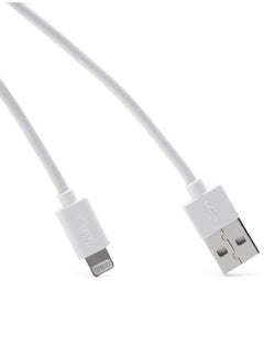 اشتري 8-Pin Lightning to USB Cable, MFi Certified for Flawless Compatibility with Apple iPhone/iPad/iPod/AirPods/AirPods Pro, 100 cm White في السعودية