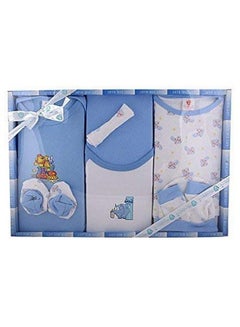 اشتري New Born Baby Gift Set In Blue Color 8 Pcs في الامارات