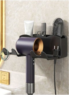 اشتري 1-Piece Wall Mounted Hair Dryer Holder Black 16 x 1 1 x 6.5 Centimetre في الامارات