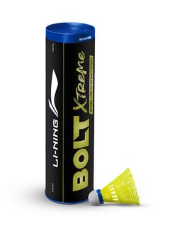 Buy Bolt Xtreme Medium - Nylon Shuttlecock - Pack Of 6 - Yellow/Medium in UAE