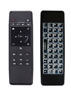 اشتري 2-In-1 Rechargable Wireless Air Mouse Remote Control Black في الامارات