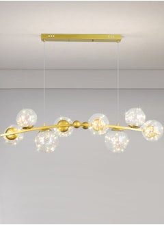 Buy LED Nordic Gypsophila Chandelier,Modern Nordic Gold LED Chandelier Clear Glass Ball Long Pendant Lamp For Dining Room Bar Restaurant Coffee Shop Office Hanging Light,48W in UAE