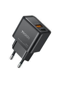 Buy Yesido-Gan Charger-Gan 30W Small Size-With (PD-QC-PPS)Protocol-YC64 in Egypt