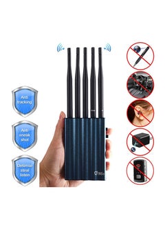 اشتري 5 Bands Portable RF Signal Detector 3G 4G 5G GPS GSM WiFi Devices Network Frequency Device, Car GPS Jammer Blocker Shilter, Anti-tracking Antisneak-shot Defensestea-llisten for Car Office Room في السعودية