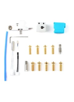 Buy 19-Piece 3D Printer Extruder Nozzle Kit Gold/Silver/Blue in UAE