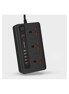 Buy Power Socket (PD-5P3SQC-BK) 4 USB Port 3.4A + 1 Quick Charge 3.0 Charging Station - Black in UAE