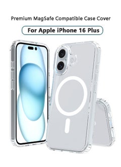 Buy iPhone 16 Plus Magsafe Case Cover with Stronger Magnets Ultra Thin Silicone Shockproof Back Cases  Anti-Yellow&Anti-Scratch, Waterproof, Magnetic Magsafe Cover for iPhone 16 Plus - Crystal Clear in Saudi Arabia