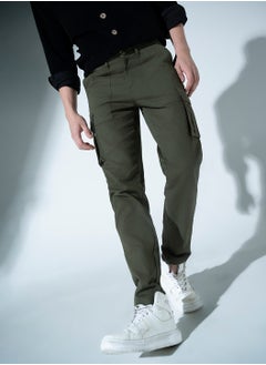 Buy Smart Slim Fit Easy Wash Cargo Trousers for Men in UAE