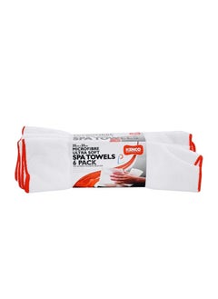 Buy Microfibre Ultra Soft Spa Towels 6 Pack 35 Cm X 35 Cm in UAE