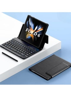 Buy Wireless Keyboard Compatible with Samsung Galaxy Z Fold 6 5G, Bluetooth Keyboard Wirelessly Connects with Leather Cover and Pen for Z Fold 6 in Saudi Arabia