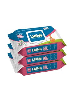 اشتري Soft Cleansing Baby Wipes Lid Pack 80 Wipes (Pack Of 3) في الامارات