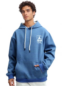 Buy Winter Hoodie Neck Heather Blue With Long Sleeves in Egypt