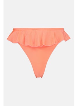 Buy Women Plain Bikini Bottom, Coral in UAE