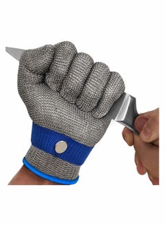 Buy Cut Resistant Glove Level 9 Cutting Stainless Steel Wire Mesh Metal for Kitchen, Garden, Fishing, Durable Men or Women (Large) in UAE