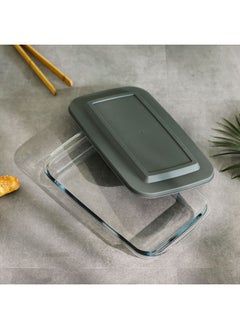 اشتري Danube Home Rectangular Borosilicate Glass Baking Dish 2200Ml في الامارات