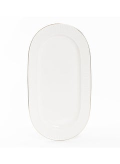 اشتري Luce Oval Platter, White - 30.48 cm في الامارات