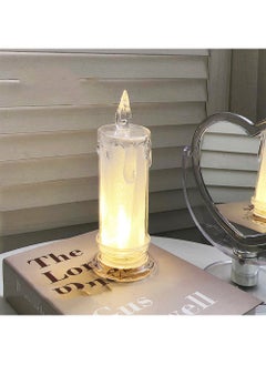 اشتري LED Flameless Candles, 4PCS Flameless Votive Candles, Romantic Decoration Night Light, Flameless Flickering Electric Fake Candle for Wedding Table Festival Bedroom Decorations في الامارات