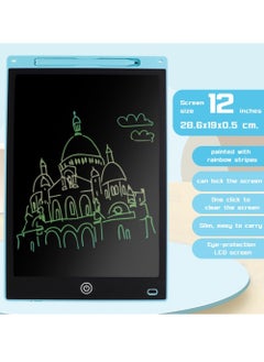 اشتري تابلت كتابة LCD مقاس 12 بوصة للأطفال - ألعاب لوحية للرسم لمرحلة ما قبل المدرسة وألعاب أساسية للسفر للأطفال الصغار في السعودية
