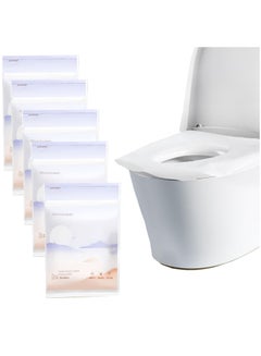 Buy 50PCS Disposable Toilet Seat Cover, Thick & Waterproof, Individually Wrapped Portable Shields, Paper Toilet Seat Covers for Trips Hospital Airplane Hotel Camping Road Trips in UAE