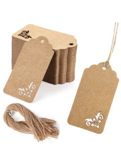 Buy 100Pcs Kraft Paper Tagstags With Stringparty Favor Gift Tags For Weddingbaby Showerbridal Shower in Saudi Arabia