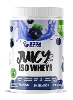 Buy Body Builder Clear Iso Whey Protein, Blueberry Flavor, 1.6 Lbs in UAE