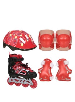 Buy Roller Skate Shoes Set 30-33 Red in UAE