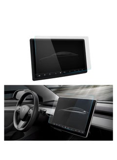 اشتري Tempered Glass Matte Screen Protector Compatible with Tesla Model 3 / Model Y, Center Control Touch Screen Car Navigation Tempered Glass Accessories Anti Glare Anti Fingerprint في الامارات