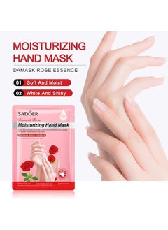 Buy 5 pack Rose Hand Mask Moisturizing Glove, Hand Peel Mask Exfoliating Gloves, Hand Repair Glove for Dry Hands Treatment, Remove Dead Skin, Rough Skin in Saudi Arabia