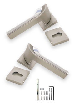 Buy Mortise Zinc door Handle (AB-007F-MSN-CP) in Saudi Arabia