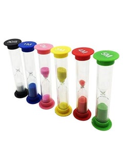 Buy Sand Timers 30sec/1/2/3/4/5 Minutes Sand Clock Timer Hourglass Creative Vintage Gift for Home Office Kitchen (Pack of 6, 30sec-5min) in UAE