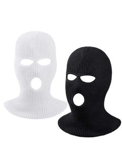 Buy 3Hole Full Face Cover Winter Outdoor Sport Knitted Face Cover Ski Adult Balaclava Headwrap Full Face Mask Motorcycle Cycling Snowboard Gear for Outdoor Sports for Men Women in Saudi Arabia
