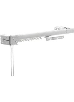 Buy 27Cm 10.5 Inch White Coated Double Slotted Channel With Brackets Adjustable Double Heavy Duty Home Kitchen Shop Organizer With Support Brackets in UAE